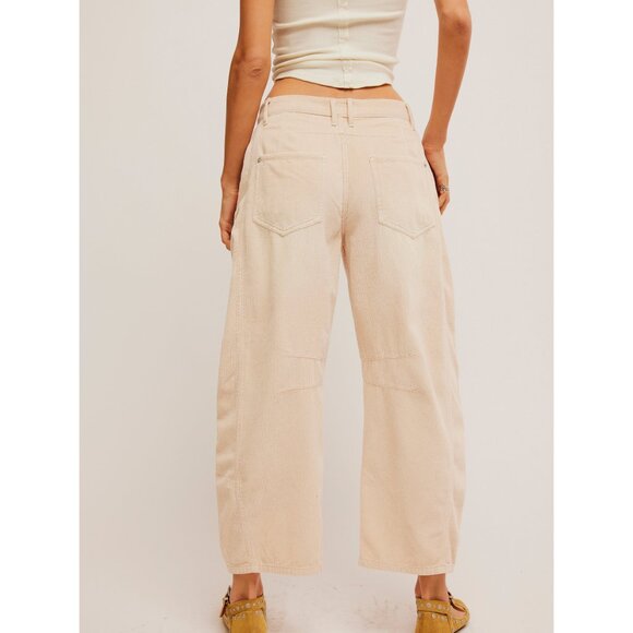 We The Free Good Luck Cord Barrel Jeans / Crystal Grey - Picture 4 of 6